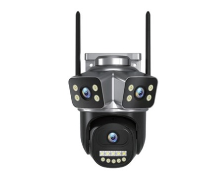 Three-lens outdoor PTZ camera QD18 shown in the catalogue